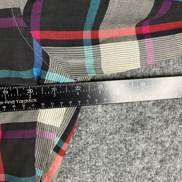 Wrangler Pearl Snap Shirt Mens Size 16x34 Plaid Cowboy Cut Western Multicolor - Picture 5 of 8